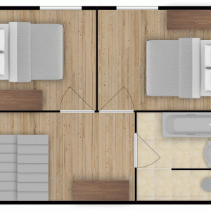 Dénia Ferienhaus Haus 167 F 1.Stock Schlafzimmer mit Bad